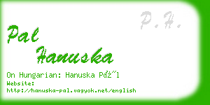 pal hanuska business card